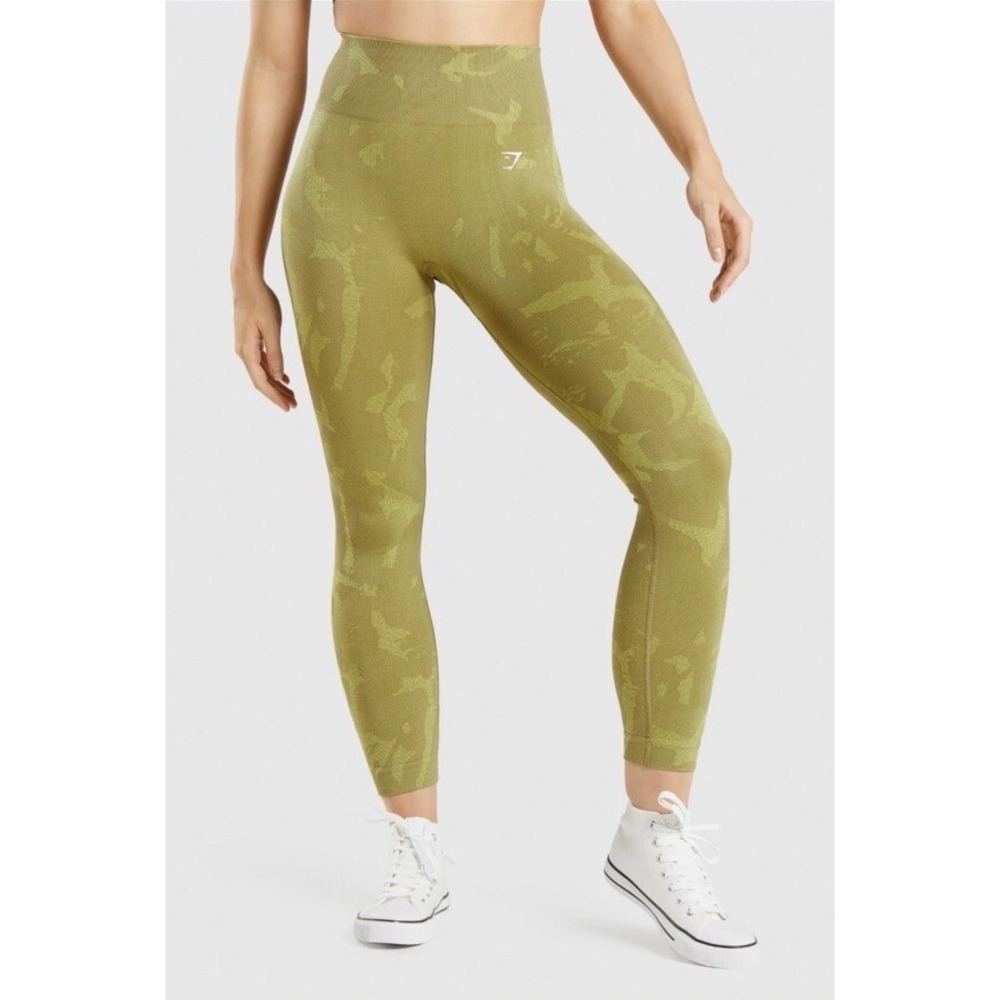 Gymshark Adapt Camo Seamless Leggings Womens Size Small Cinched Bottom Stretch